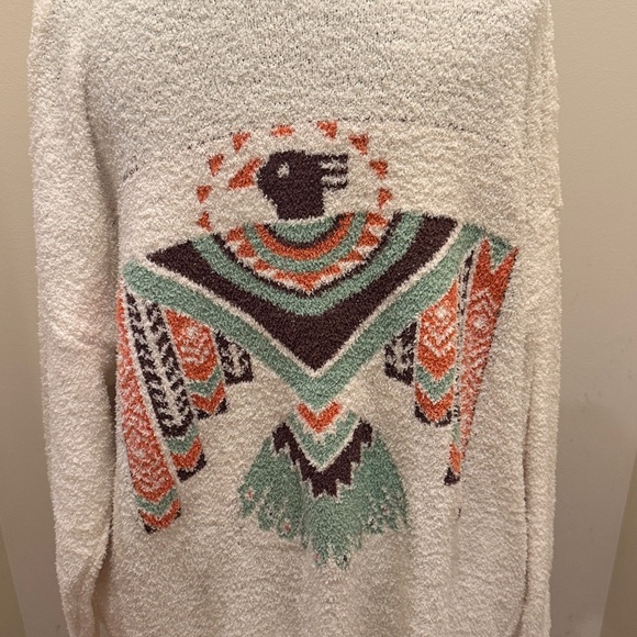 Tops - Open Front Cardigan Graphic Design One Size